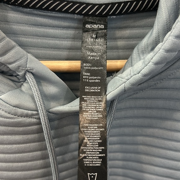 Apana light blue/grey hoodie with front pocket - Picture 3 of 5